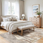 4x5 Washable Entryway Area Rug: Modern Abstract Runner Rugs Indoor Soft Non - Image 2