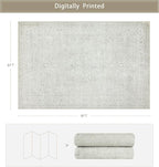 Washable Rugs 6x9 Area Rugs for Living Room, Large Carpets, Ultra Soft Faux - Image 2