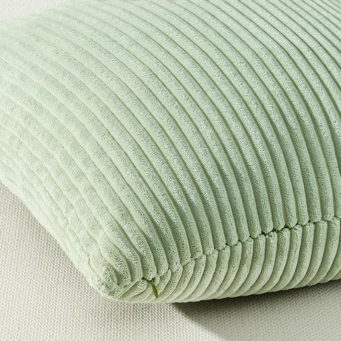 Topfinel Sage Green Decorative Throw Pillow Covers Set of 4, Soft Velvet Modern - Image 3