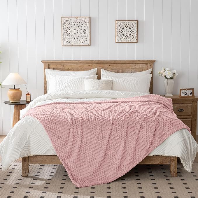 50x70 Inch Pink Throw Blanket - Image 5