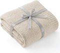 Bedsure Beige Knit Twin Blanket by BEDSURE