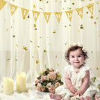 Ivory Tulle Backdrop Curtain for Wedding Parties 10ft x 10ft Sheer Backdrop - Image 6