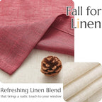 jinchan Linen Valance for Farmhouse Living Room Windows 16 Inch Slubbed Crossed - Image 5
