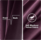 MIULEE Velvet Curtains Purple Orchid Elegant Grommet Thermal Insulated - Image 3