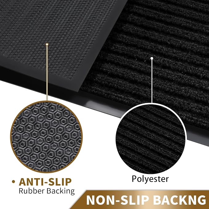Yimobra Front Door Mat Outdoor Indoor Entrance, 100% Waterproof All-Season All - Image 4