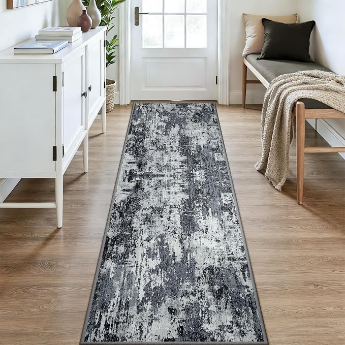 Washable Area Rugs 3x9 Non-Slip Modern Abstract Soft - Image 2