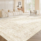 Living Room Rugs 10x14: Washable Moroccan Geometric Boho Rug Farmhouse Non Slip - Image 3