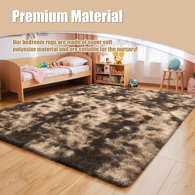 6x9 Fluffy Area Rug for Living Room, Shag Area Rugs for Bedroom, Soft Fuzzy Rug - Image 7