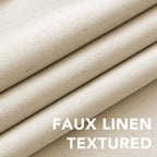 H.VERSAILTEX Linen Blackout Curtains Durable Thick Textured Linen Look 100% - Image 4