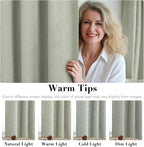 H.VERSAILTEX Linen Blackout Curtains 45 Inches Long 100% Absolutely Blackout - Image 5