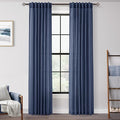 Navy Blue Curtains 84 inch Length by Jolilight