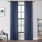 Navy Blue Curtains 90 inch Length by Jolilight