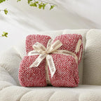 Snuggle Sac Red Throw Blanket for Couch, Super Soft Warm Christmas Red Blankets - Image 5