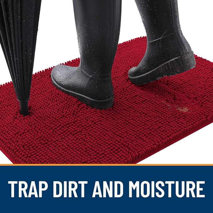 OLANLY Dog Door Mat for Muddy Paws 32x20, Absorbs Moisture and Dirt, Absorbent - Image 2