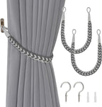 NICEEC 2 Pack Natural Cotton Rope Curtain Tiebacks Elegant Boho Style by NICEEC