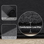 Amearea 4x4 Square Area Rugs for Bedroom Living Room, Modern Black Thickened - Image 3