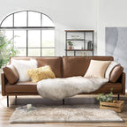 Ashler Home Deco Ultra Soft Faux Fox Fur Rug White Brown Fluffy Area Rug - Image 5