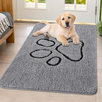 Smiry Dog Door Mat for Muddy Paws, Absorbent Dirt Trapper Non Slip Quick Dry by Smiry