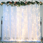 White Tulle Backdrop Curtain for Parties Wedding 10ft x 8ft Sheer Backdrop - Image 6
