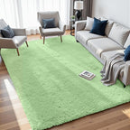 8x10 Area Rugs for Living Room Rug: Soft Fluffy Shag Mint Green Rugs for Bedroom - Image 9