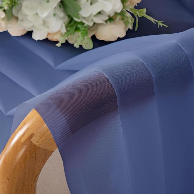 OWENIE Sheer Curtains 63 Inch Length 2 Panels Set, Light Weight Soft Solid - Image 5