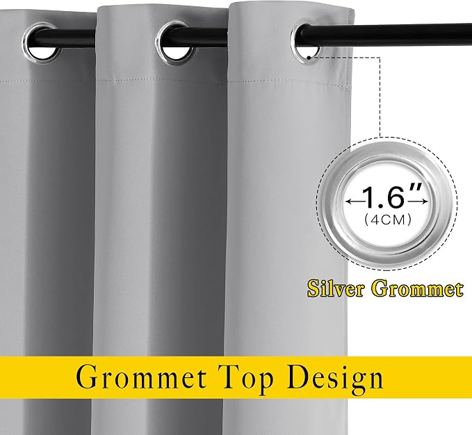 NICETOWN Bedroom Blackout Curtains Panels - Image 2