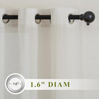 NICETOWN Natural Linen Curtains 96 inches Long, Grommet Semi Sheer Linen Burlap - Image 2