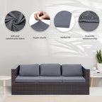 8Pcs Stretch Patio Cushion Covers, Outdoor Couch Covers Replacement, Outdoor - Image 3
