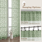 Chyhomenyc Sage Green Sheer Curtains 63 Inch Length 2 Panels Set, Light - Image 6