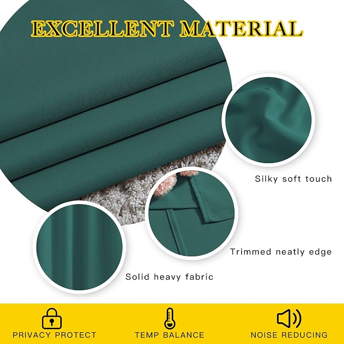 NICETOWN Blackout Curtains for Girl's Room， Thermal Insulated Solid Grommet - Image 4