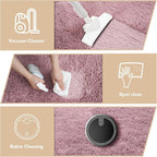 8x10 Fluffy Area Rugs for Living Room, Shag Area Rug for Bedroom, Blush Soft - Image 5