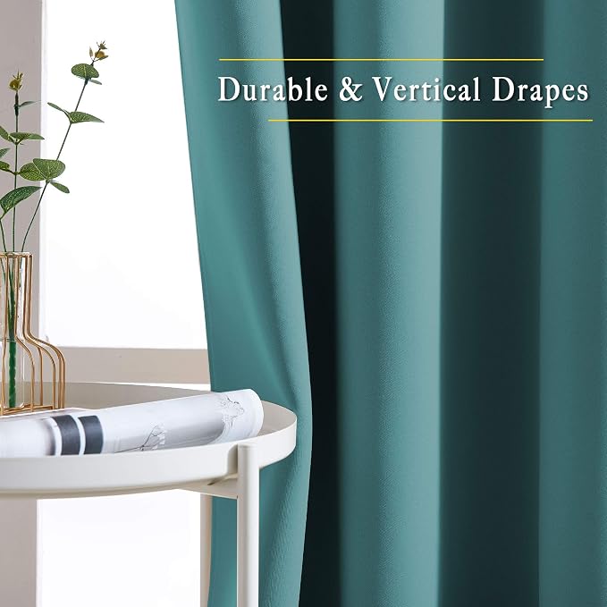 NICETOWN Blackout Room Divider Curtains 118 inches Long 2 Panels, Grommet - Image 5