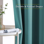 NICETOWN Sea Teal Kitchen Window Curtains Over Sink - Image 5