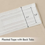 MIULEE Cream Beige Back Tab Light Blocking Curtains 98 Inch Length 2 Panels Set - Image 4
