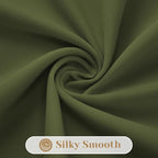 HOMEIDEAS Non-See-Through Olive Green Privacy Sheer Curtains, 52 X 72 Inches - Image 7
