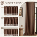 Guken 100% Blackout Curtains 96 Inch Length 2 Panels Set - Image 6