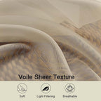 Sheer Taupe Curtains for Bedroom Living Room 63 Inch Length 2 Panels, Airy Soft - Image 3