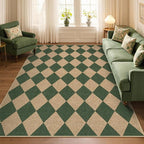 Lahome Colette Checkered Outdoor Rug 5x7, Washable Rug - Image 3