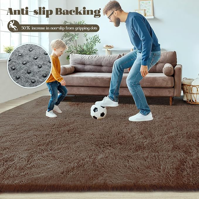 5x7 Area Rug for Living Room: Fluffy Shag Soft Washable Rugs Fuzzy Plush Indoor - Image 7