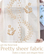 jinchan Belrose Linen Sheer Curtains - Image 3