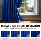Deconovo Blackout Curtains, Thermal Insulated, W52 x L72 2 Panels, Back Tab - Image 6