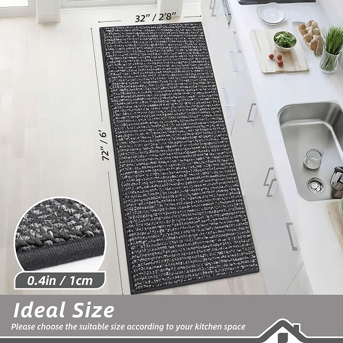 BEQHAUSE Kitchen Runner Rugs 32"x72", Non-Slip Kitchen Mats - Image 2