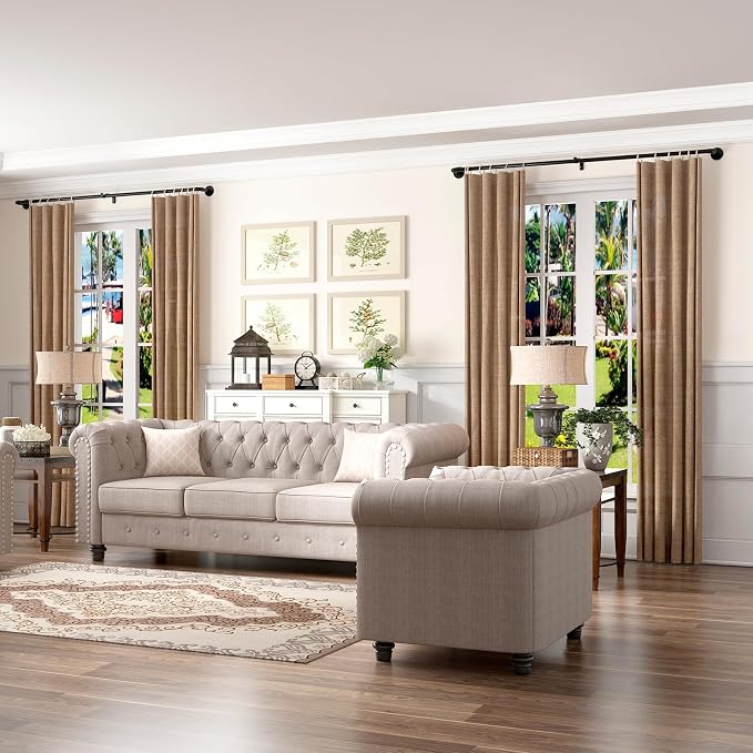 2 Pack Industrial Curtain Rods for Windows 48 to 84 Inches, for Indoor and - Image 5