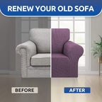 KEKUOU Stretch Single Sofa Slipcover 1 Piece Couch Sofa Cover Furniture - Image 7