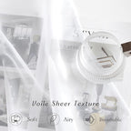 NICETOWN White Sheer Kitchen Window Curtains 24 inches Long, Grommet Short - Image 4