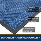 Smiry Front Door Mat Outside Entrance, Heavy Duty Sturdy Natural Rubber Doormat - Image 4