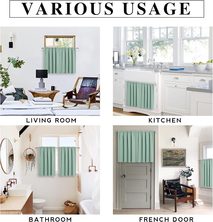 RYB HOME Short Blackout Curtains - Image 7