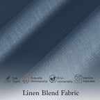 RYB HOME 2 Panels Sheer Valances Faux Linen Weave Textured Valance Curtains - Image 4