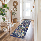 2x6 Hallway Floral Rug Runner: Washable Non Slip Low Pile Area Rug - Image 3