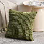 Fancy Homi 4 Packs Boho Moss Green Decorative Throw Pillow Covers 14x14 Inch - Image 2